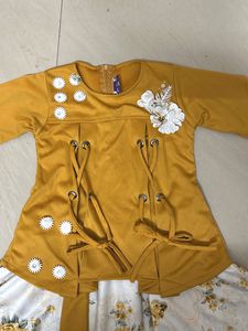 Girls Yellow Floral Dress