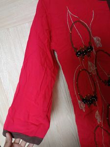 Pink Brown Kurta For Women