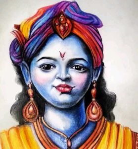 Krishna Portrait Art