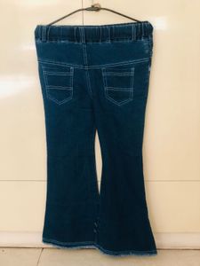 Girls&#39; Denim Flower Bell Bottoms Boot Cut Design