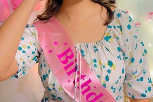 Floral Mini Dress - Birthday Girl Sash