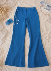 Blue Flared Trousers