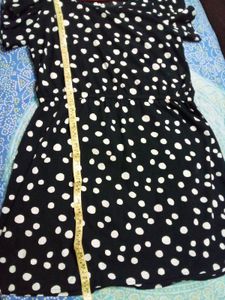 Black Dress With White Dots