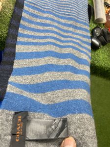 COACH Striped Wool Blend Scarf