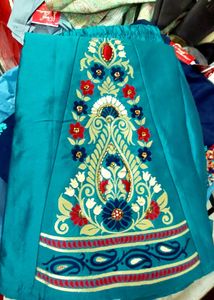 Embroidered Navy Blue Color Kurti 2xl Size &amp;Paplum