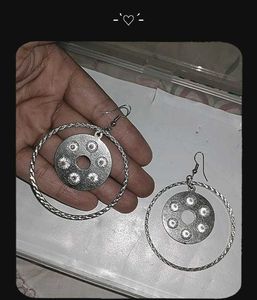 Silver Statement Hoop Earrings