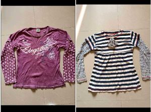 Combo Of Two Hosriey Cotton Kids Top
