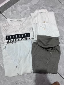 White Sleeveless Shirt