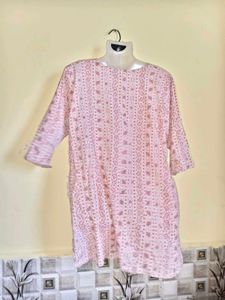 Size L/ XL 🎁Buy 2 Get 1 Free🎁Pink Printed Kurta