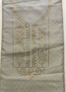 New Grey Suit Piece With Full Swarovski Crystal. G