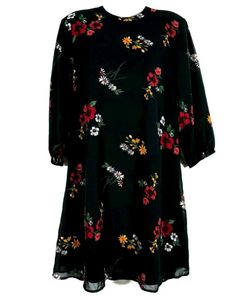 Black Printed Dress 🖤🛍️