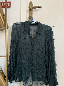 Zara 3D Sheer Shirt
