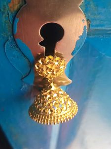 Stunning 1gram Gold Plated Jhumka Earrings