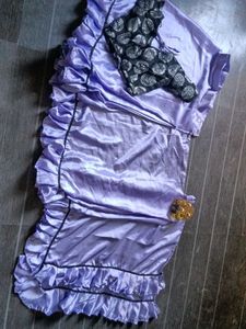 Lavender ready to wear Saree with Blouse