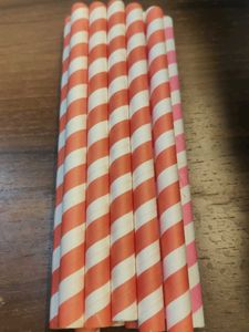 Striped Paper Straws 40nos