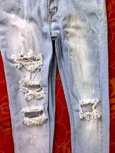 Distressed Light Wash Jeans