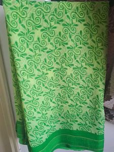 Parrot Green Daily Wear Saree