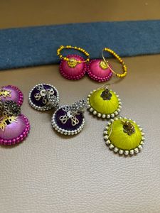 Handmade Colorful Thread Earrings