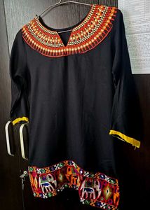 Kurti And Pant Of Rajasthani Work