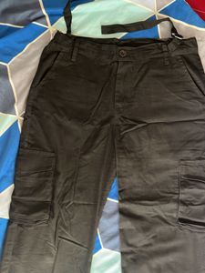 Adjustable Black Cargo Pants