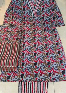 Malmal Cotton Kurti Set For Women