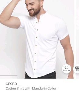 New Mandarin Collar Pure Cotton Shirt