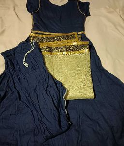 Navy Blue Colour Anarkali Suit