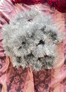 Silver Tinsel Garland