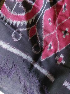 Grey Sambalpuri Orissa Ikat Cotton Saree
