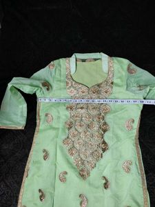 Green Embroidered Salwar Kameez