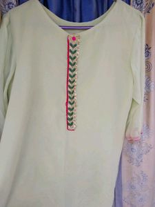 New Elegant Green Kurta Set