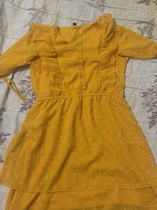 Chic Mustard Mini Dress