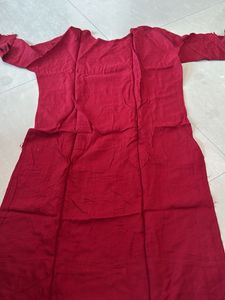 Maroon Floral Embroidered Kurti