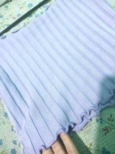 Korean Style Leavender Crop Top
