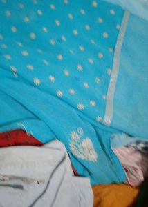 Blue Saree Designer With Stones