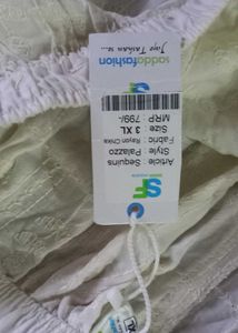 White Embroidered Palazzo Pants