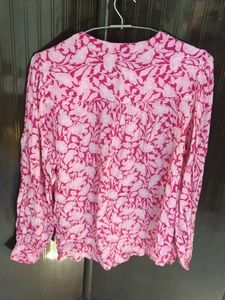 Floral Print Pink long sleeve top