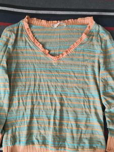 Striped V-Neck Top