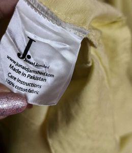 J.Junaid Jumshed Men Regular Yellow Cotton Kurta