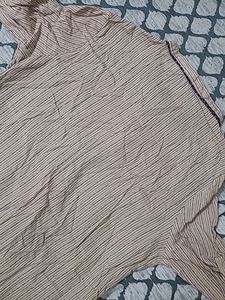 Max Women Beige&amp; Blue Printed Straight Kurta