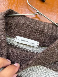 Korean Brown Stripped Sweater