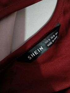 Burgundy Shein Cutout Dress