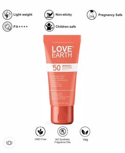 Love Earth Mineral Sunscreen SPF 50
