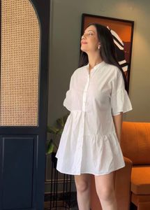White Buttondown Dress