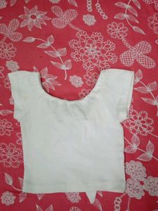 Cute White Tie-Front Crop Top