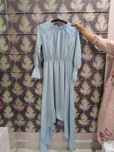 Light Blue Asymmetric Dress