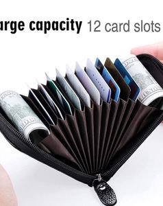 RFID Blocked Textured Leather Card Holder