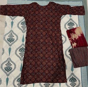 Elegant Maroon Printed Kurta