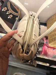 Off white Sling Handbag