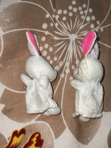 🧸✨ Adorable Bunny Finger Puppets - Set of 2! ✨🐰